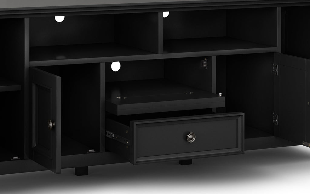 Amherst 72 inch TV Stand with 24 inch 5 Shelf Bookcases (Set of 3)