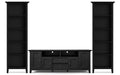 Amherst 72 inch TV Stand with 24 inch 5 Shelf Bookcases (Set of 3)