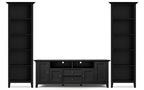 Amherst 72 inch TV Stand with 24 inch 5 Shelf Bookcases (Set of 3)