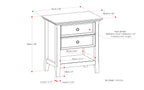 Amherst 24 inch Bedside Table (Set of 2)