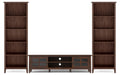 Artisan 72 inch Low TV Stand with 26 inch 5 Shelf Bookcases (Set of 3)