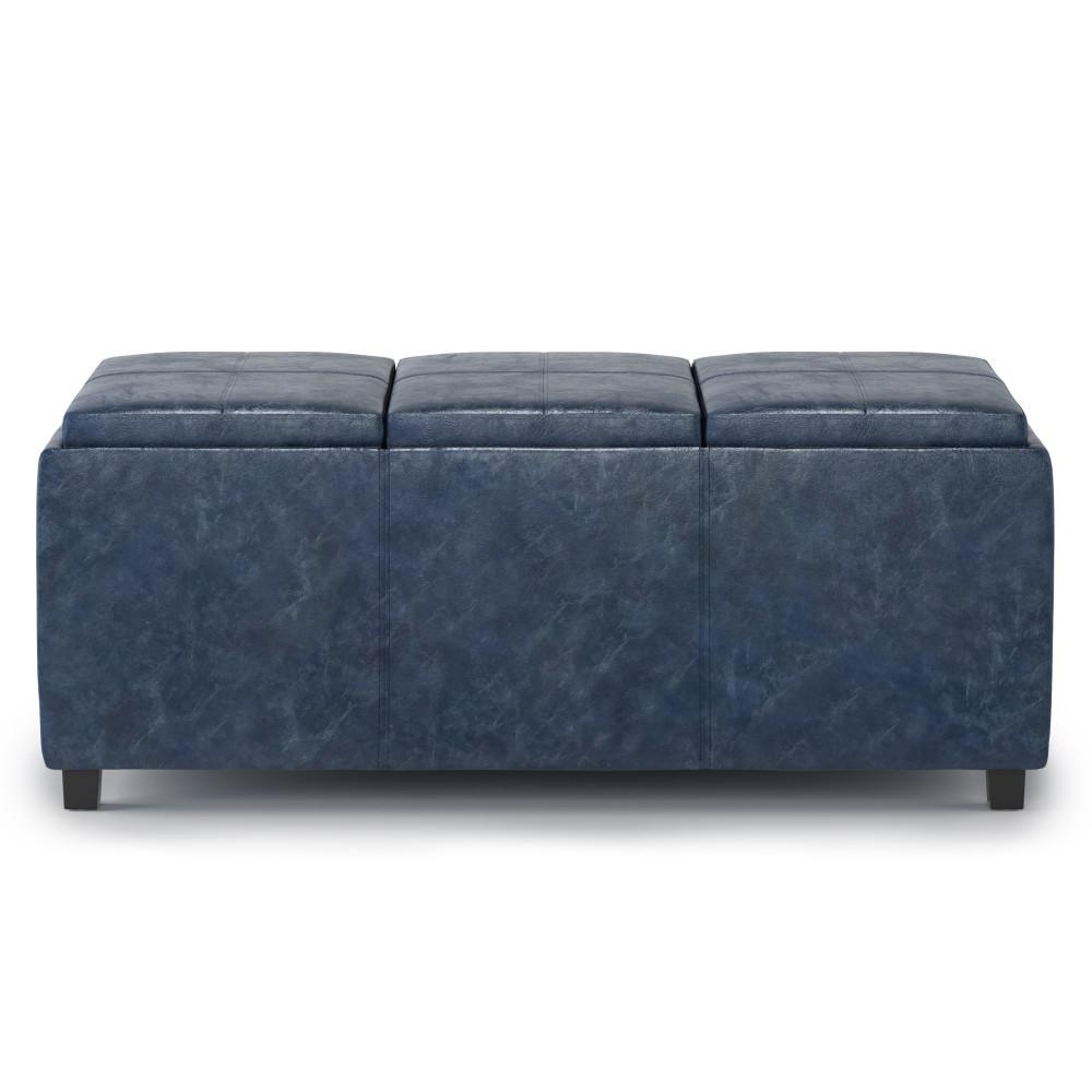 Avalon 3 Trays Ottoman in Vegan Leather
