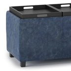 Avalon 3 Trays Ottoman in Vegan Leather