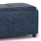Avalon 3 Trays Ottoman in Vegan Leather