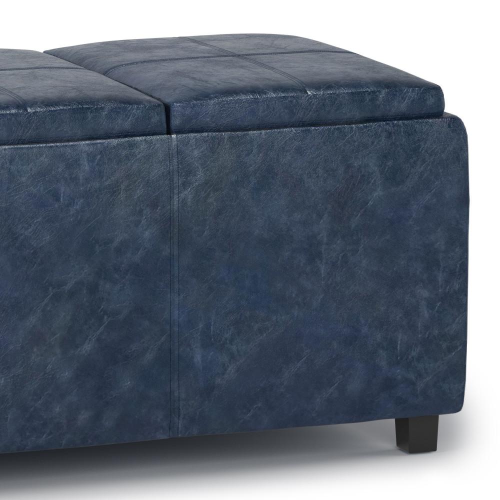 Avalon 3 Trays Ottoman in Vegan Leather