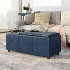 Avalon 3 Trays Ottoman in Vegan Leather
