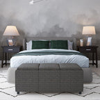 Avalon 3 Trays Ottoman in Tweed