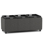Avalon 3 Trays Ottoman in Tweed