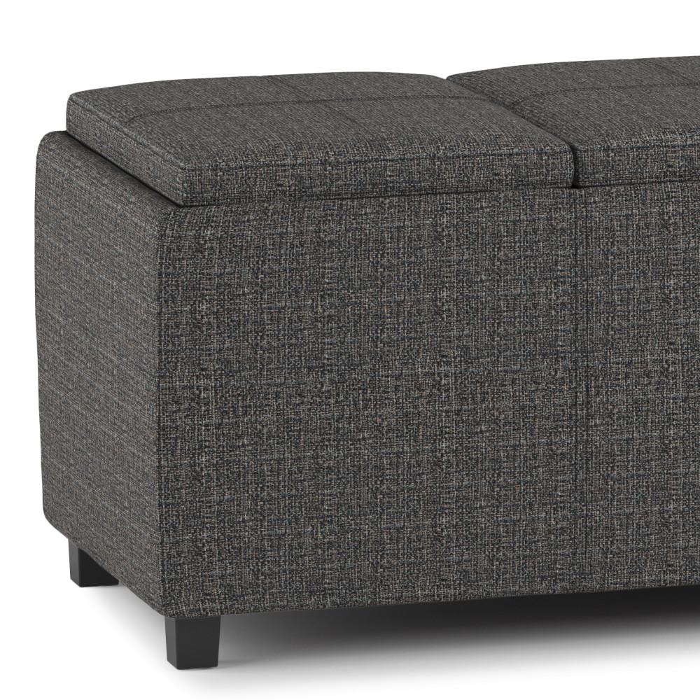Avalon 3 Trays Ottoman in Tweed