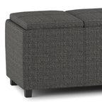 Avalon 3 Trays Ottoman in Tweed