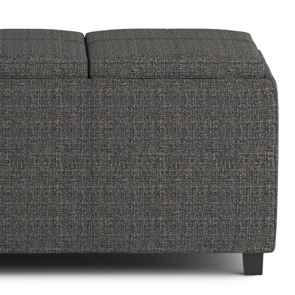 Avalon 3 Trays Ottoman in Tweed