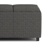 Avalon 3 Trays Ottoman in Tweed