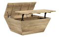 Abba 36 inch Square Lift Top Coffee Table