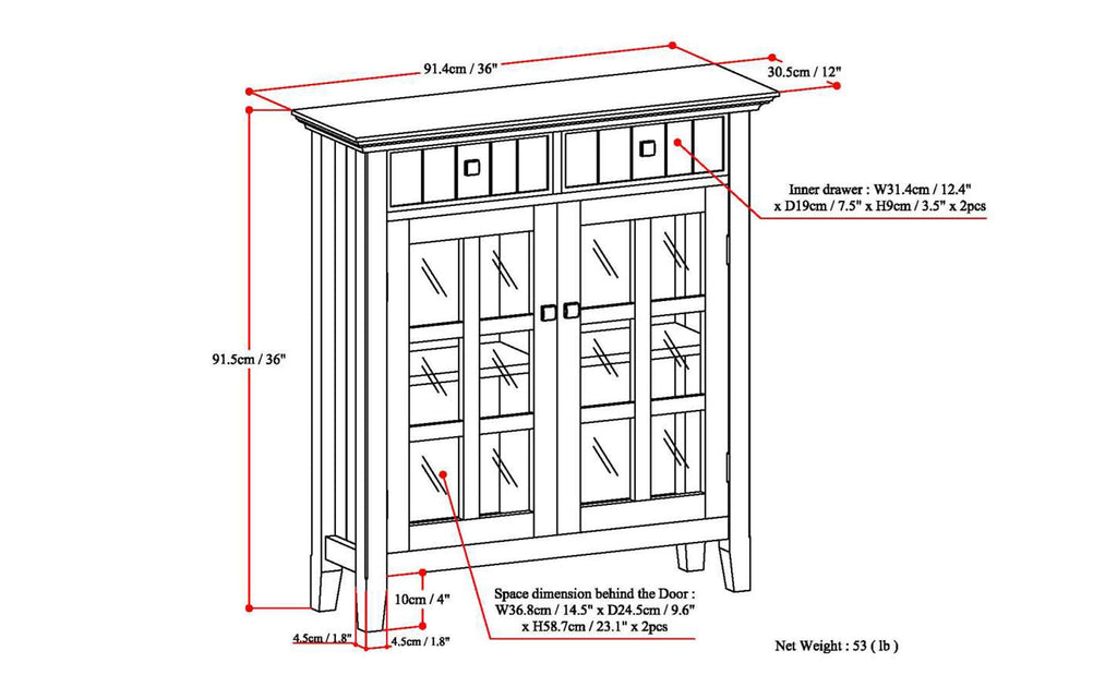 Acadian Entryway Storage Cabinet
