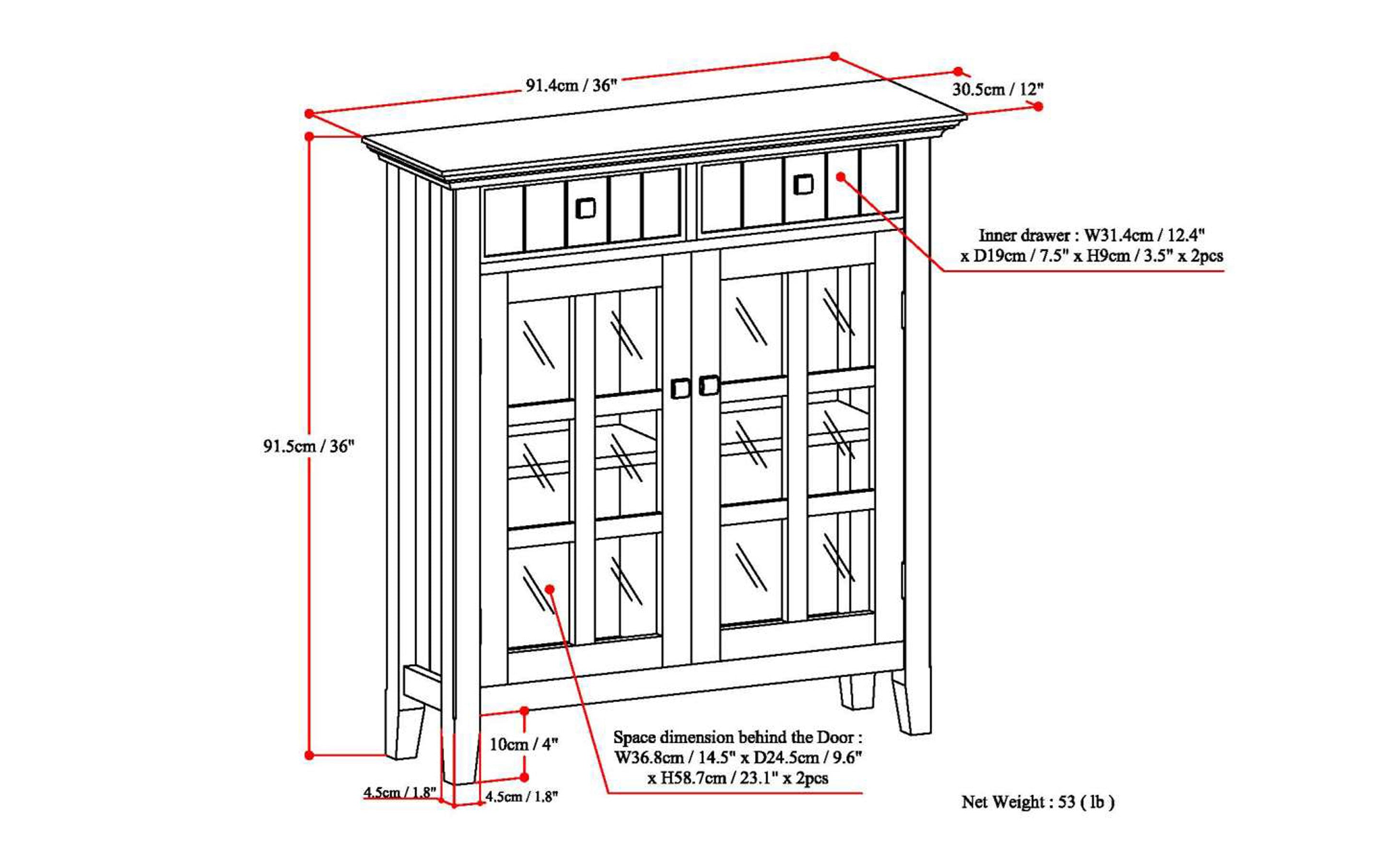 Acadian Entryway Storage Cabinet