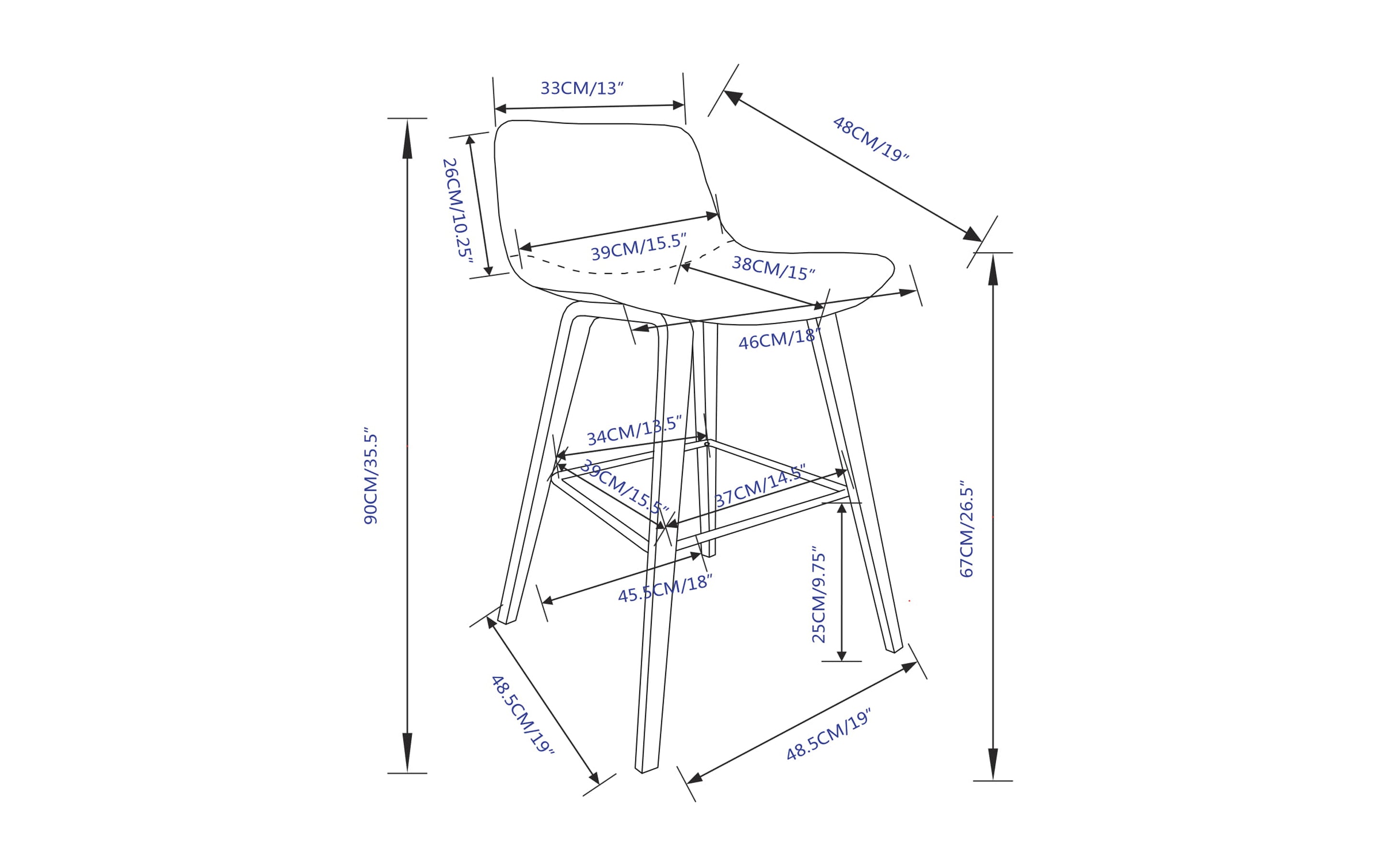 Addy Counter Stool (Set of 2)