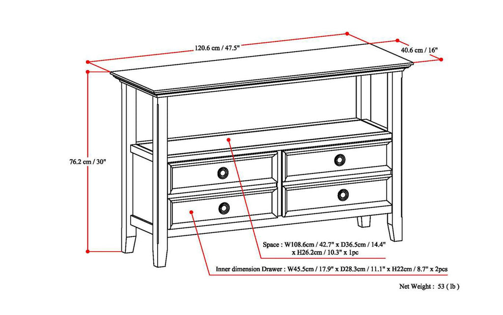 Amherst Console Sofa Table