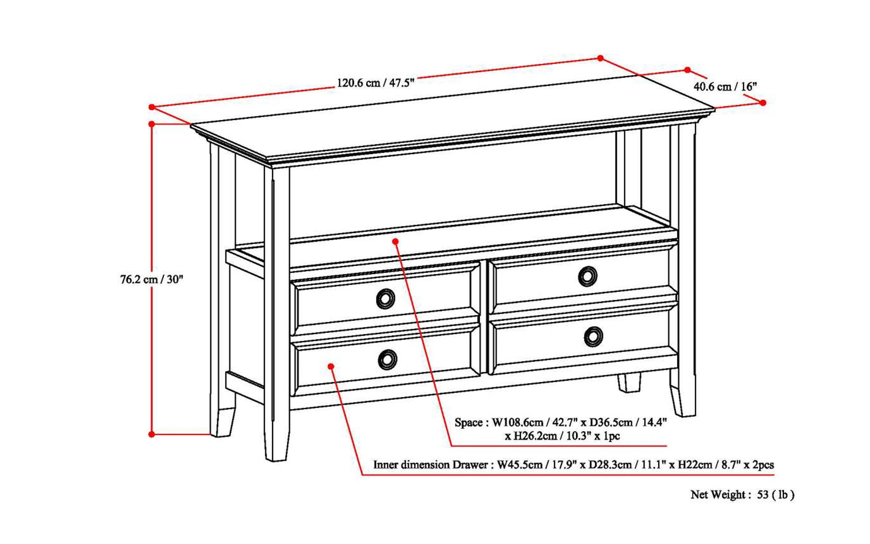 Amherst Console Sofa Table