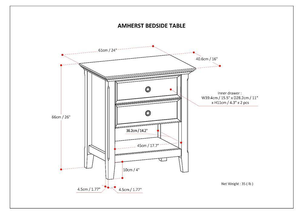 Amherst Bedside Table