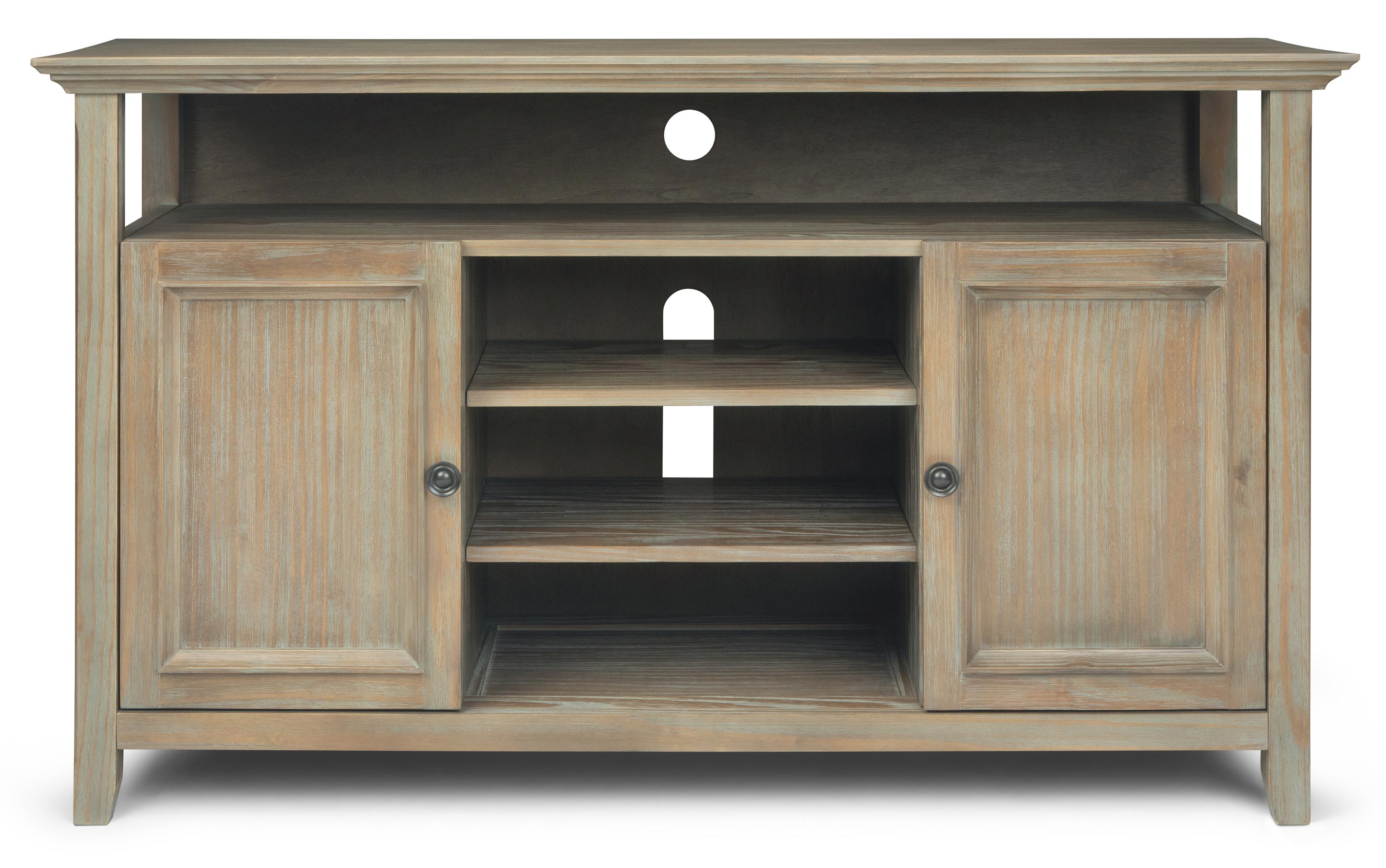 Amherst 54 inch TV Media Stand in Distressed Grey