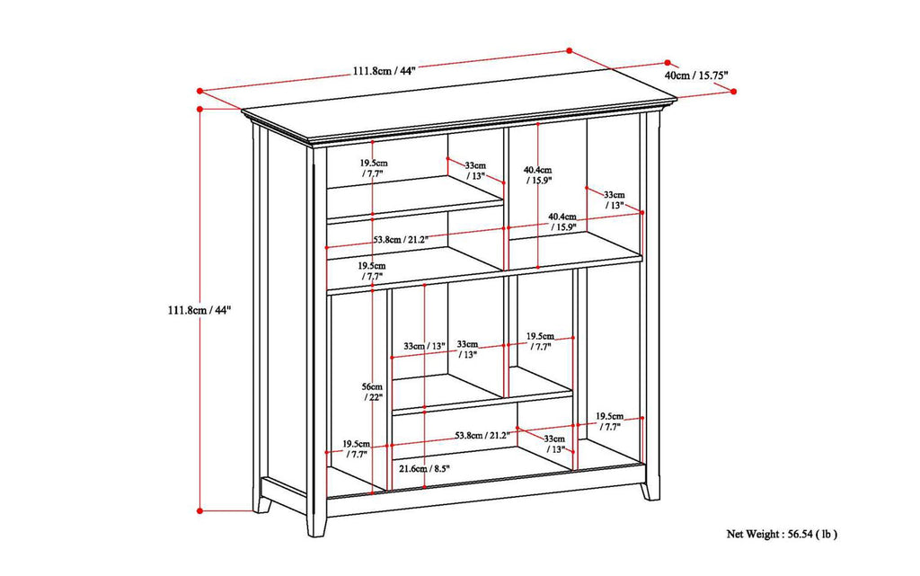 Amherst Multi Cube Bookcase in Pine