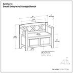 Amherst Small Entryway Storage Bench