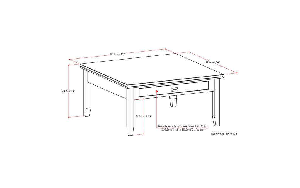 Artisan Square Coffee Table