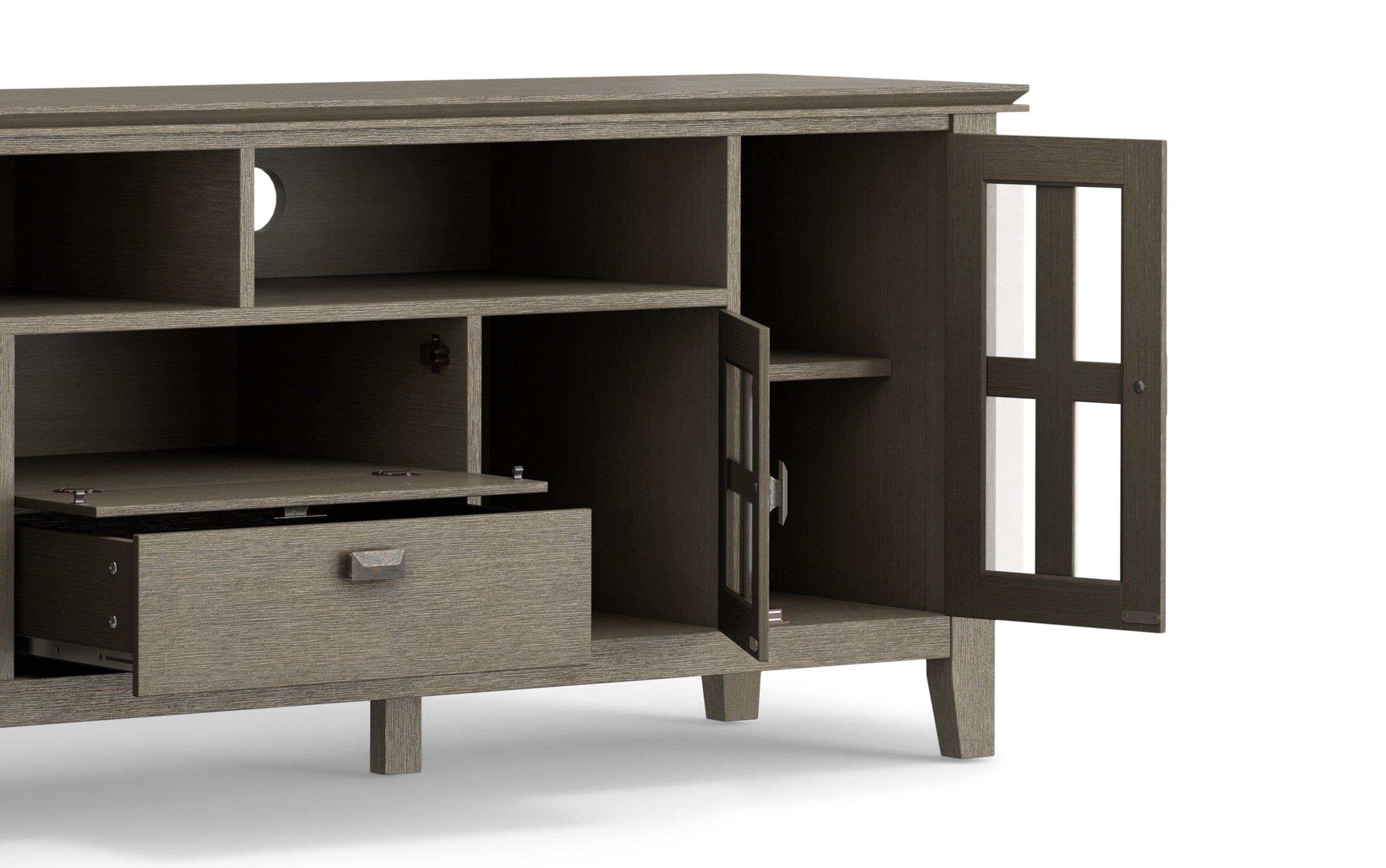 Artisan 72 inch TV Media Stand in Farmhouse Grey