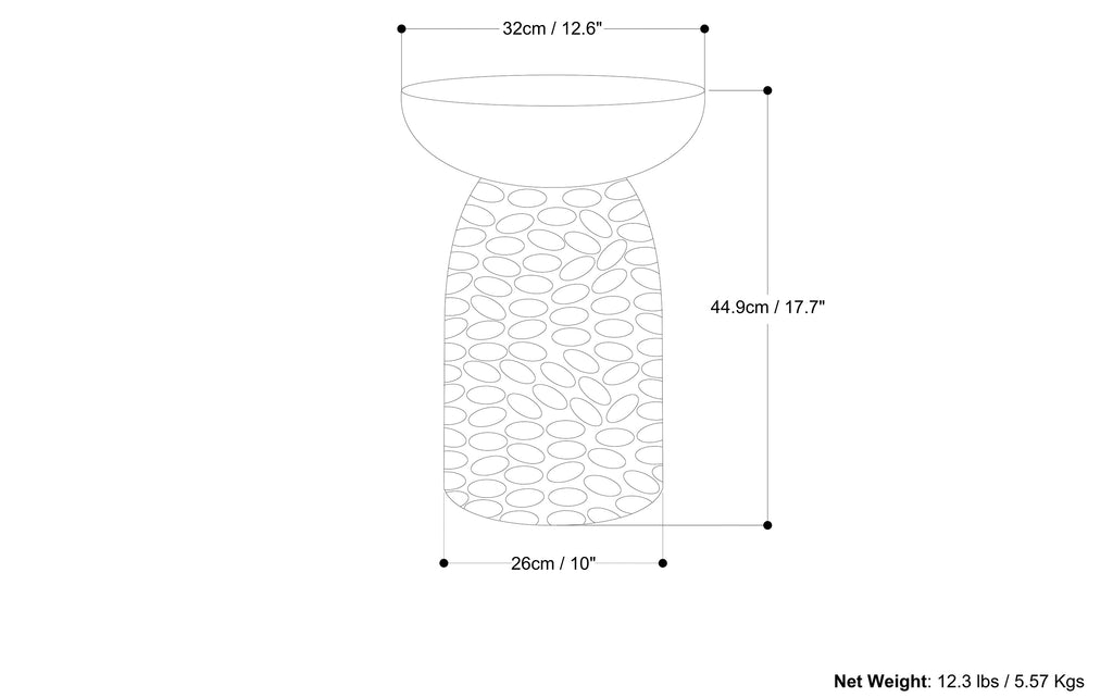 Boyd 13 inch Accent Table in Mango
