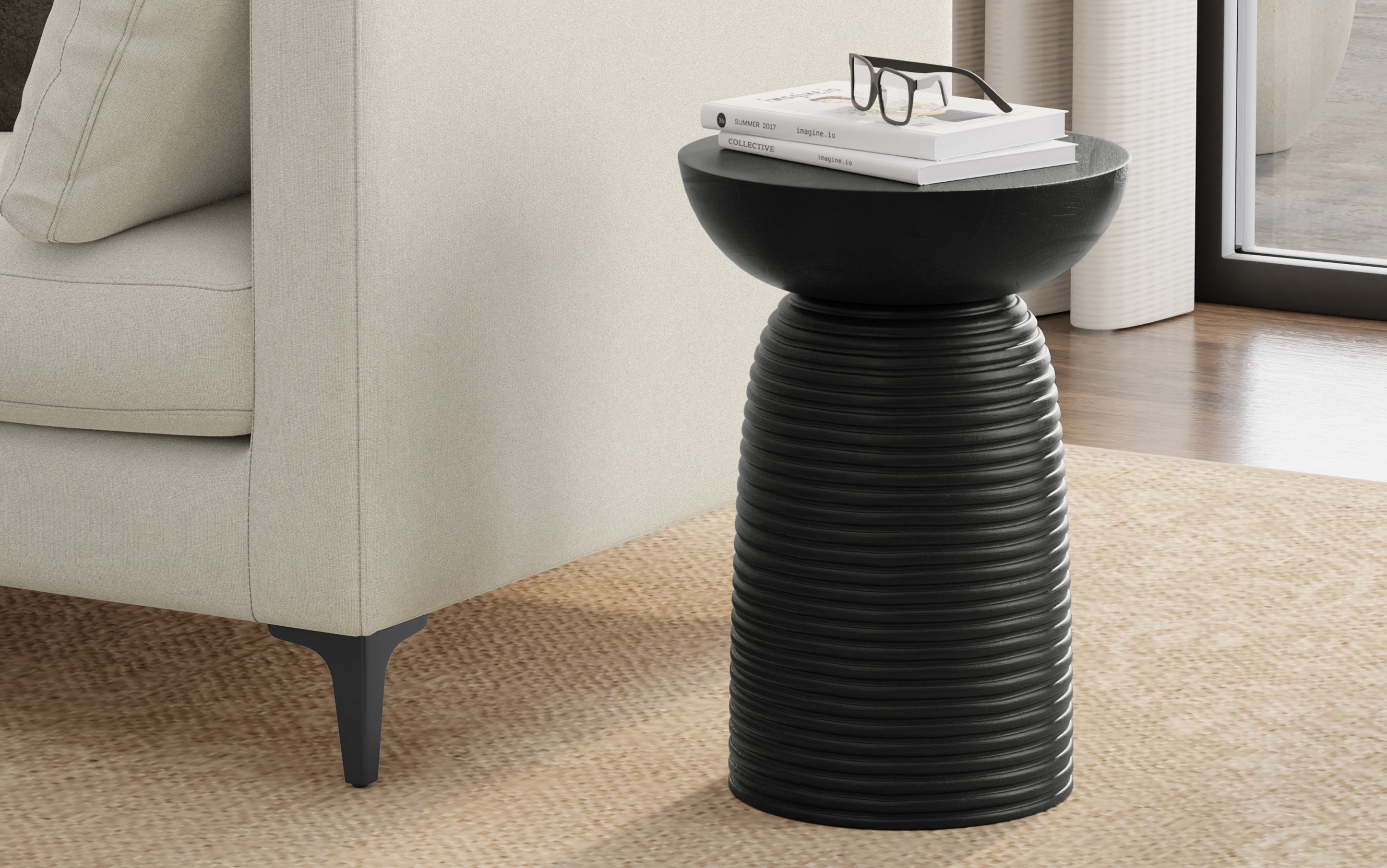 Boyd 13 inch Ribbed Accent Table