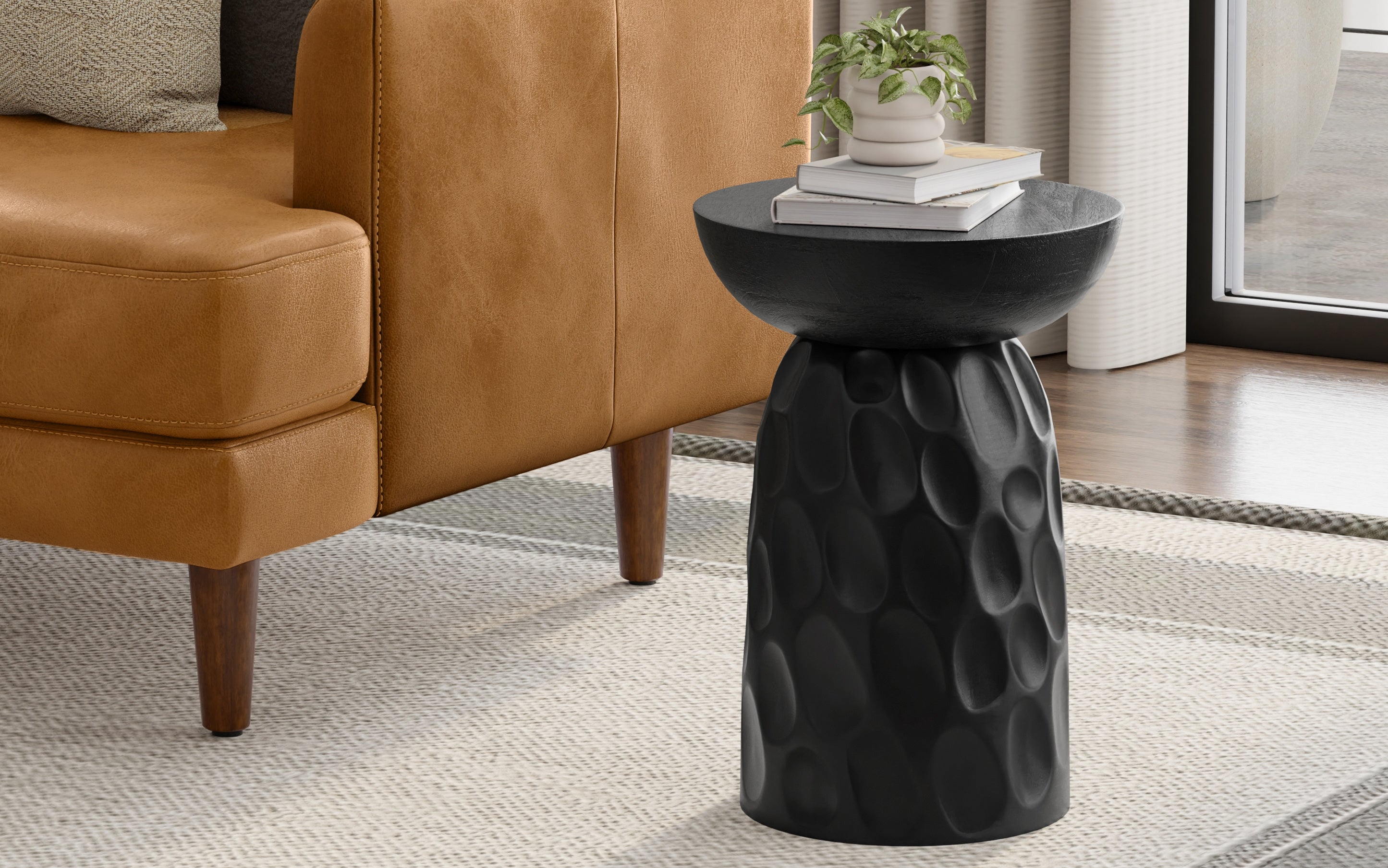Boyd 13 inch V-Chisel Accent Table