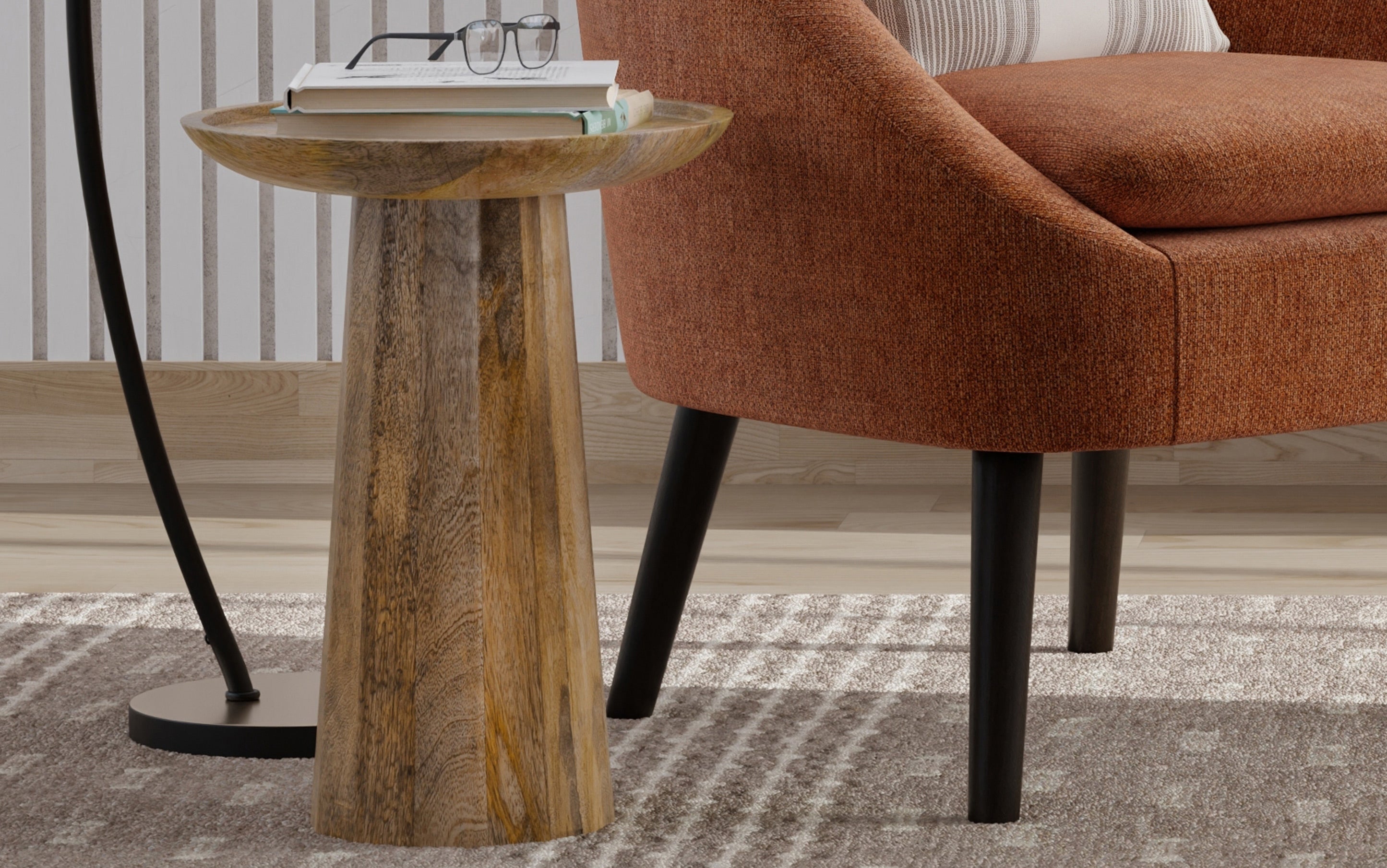 Dayton Wooden Accent Table in Mango