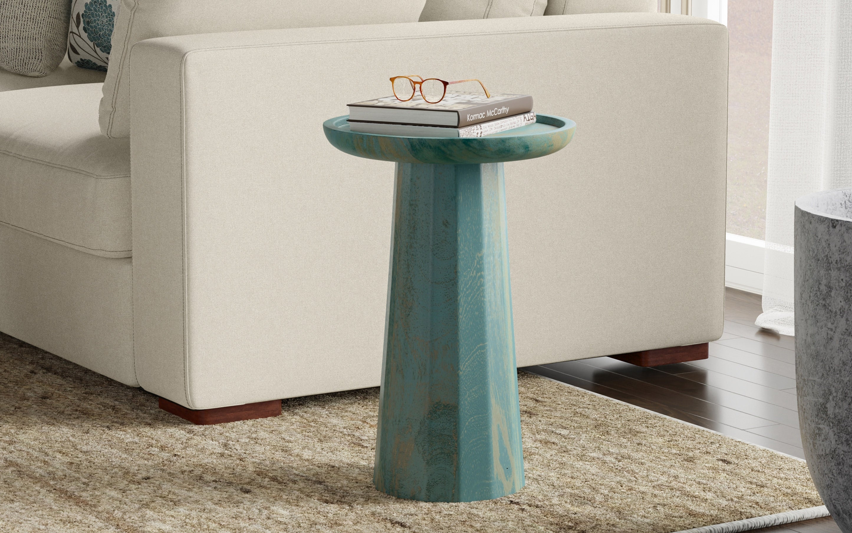 Dayton Wooden Accent Table in Mango