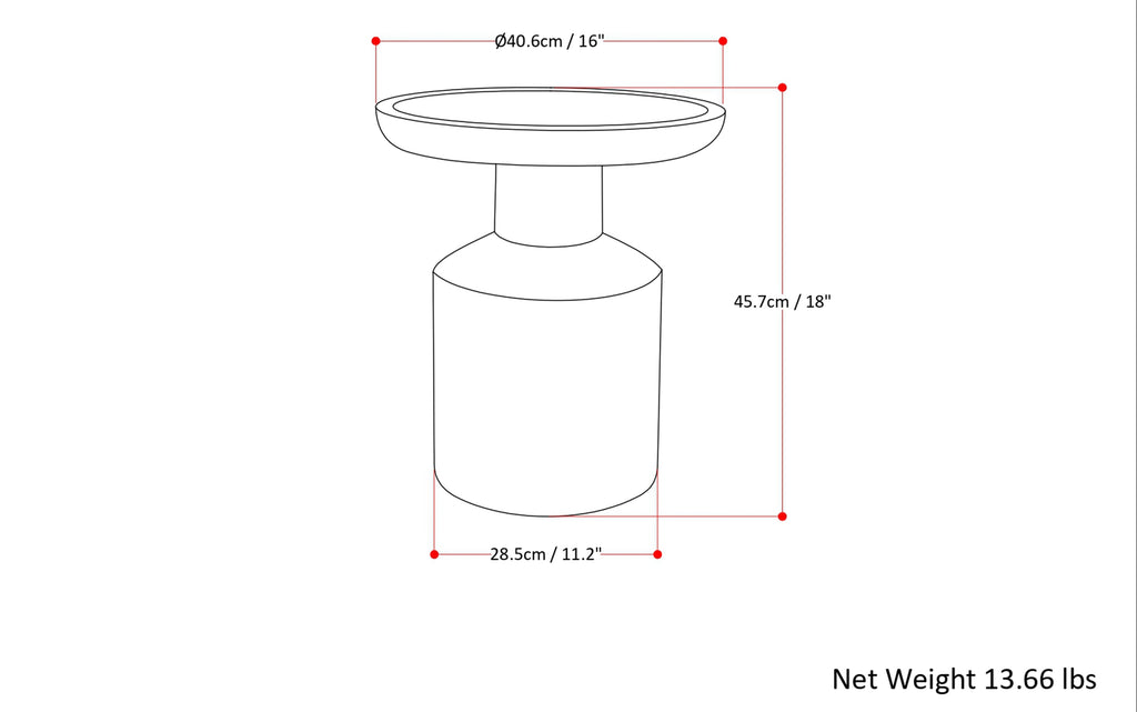 Haynes Wooden Accent Table in Mango
