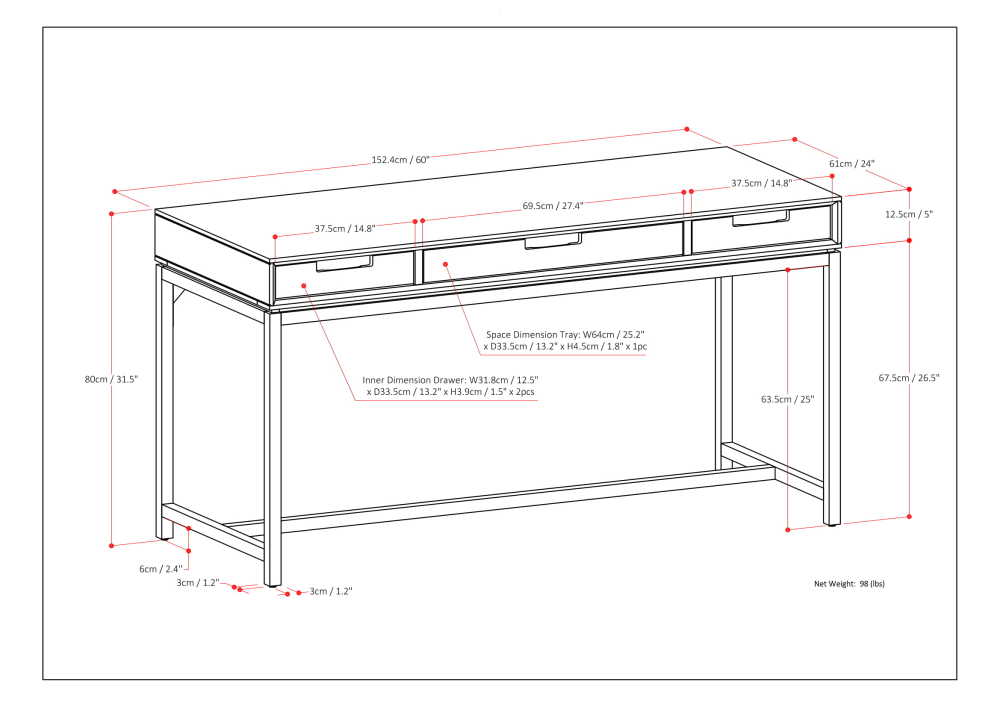 Banting Mid Century Desk