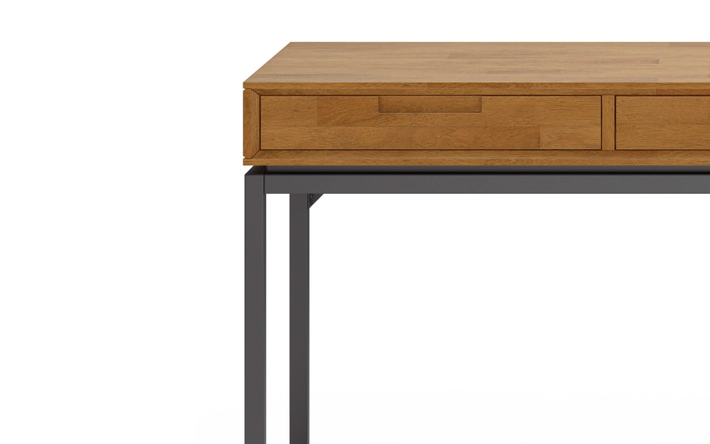 Banting Mid Century Wide Desk in Rubberwood