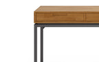 Banting Mid Century Wide Desk in Rubberwood