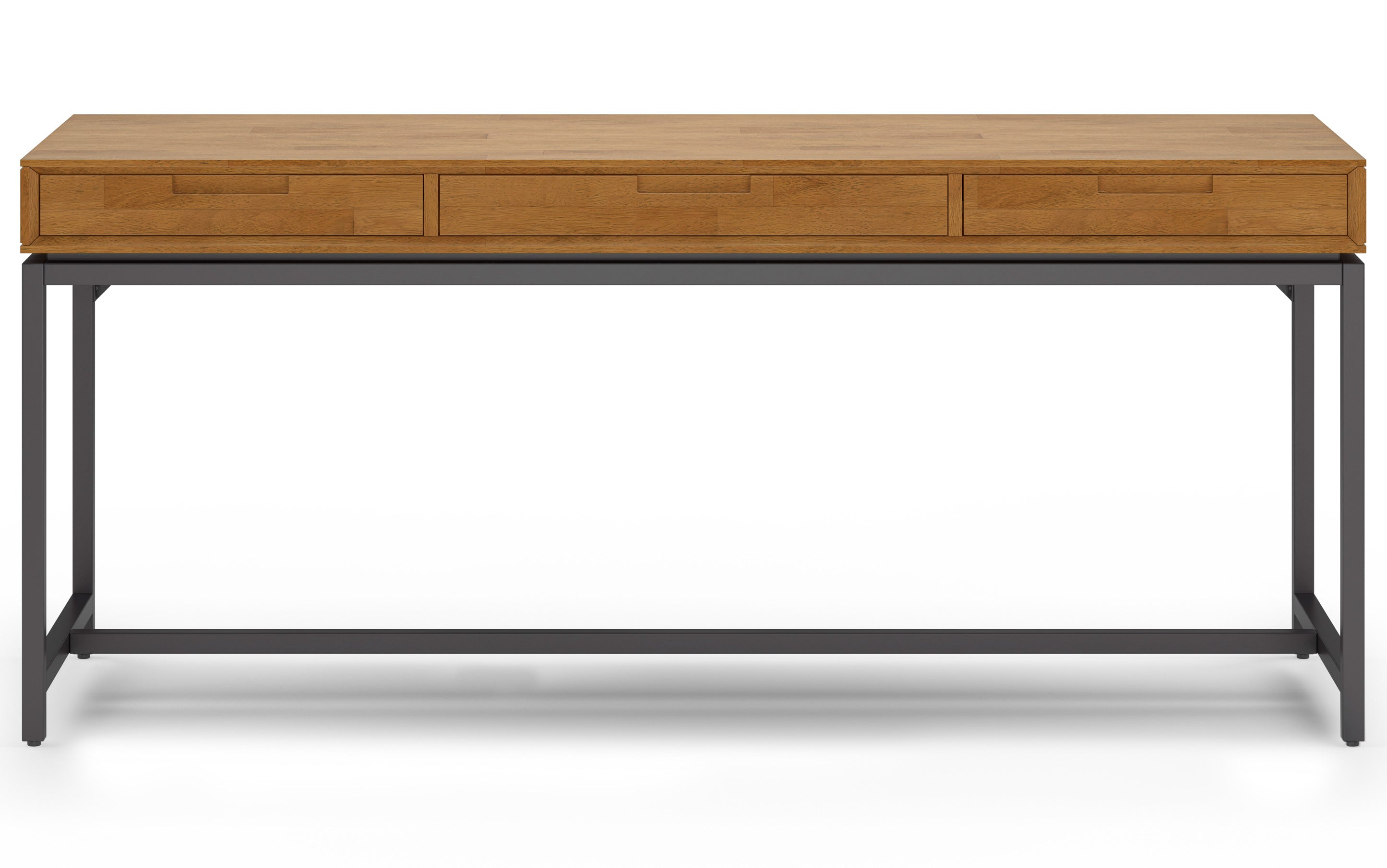 Banting Mid Century Wide Desk in Rubberwood