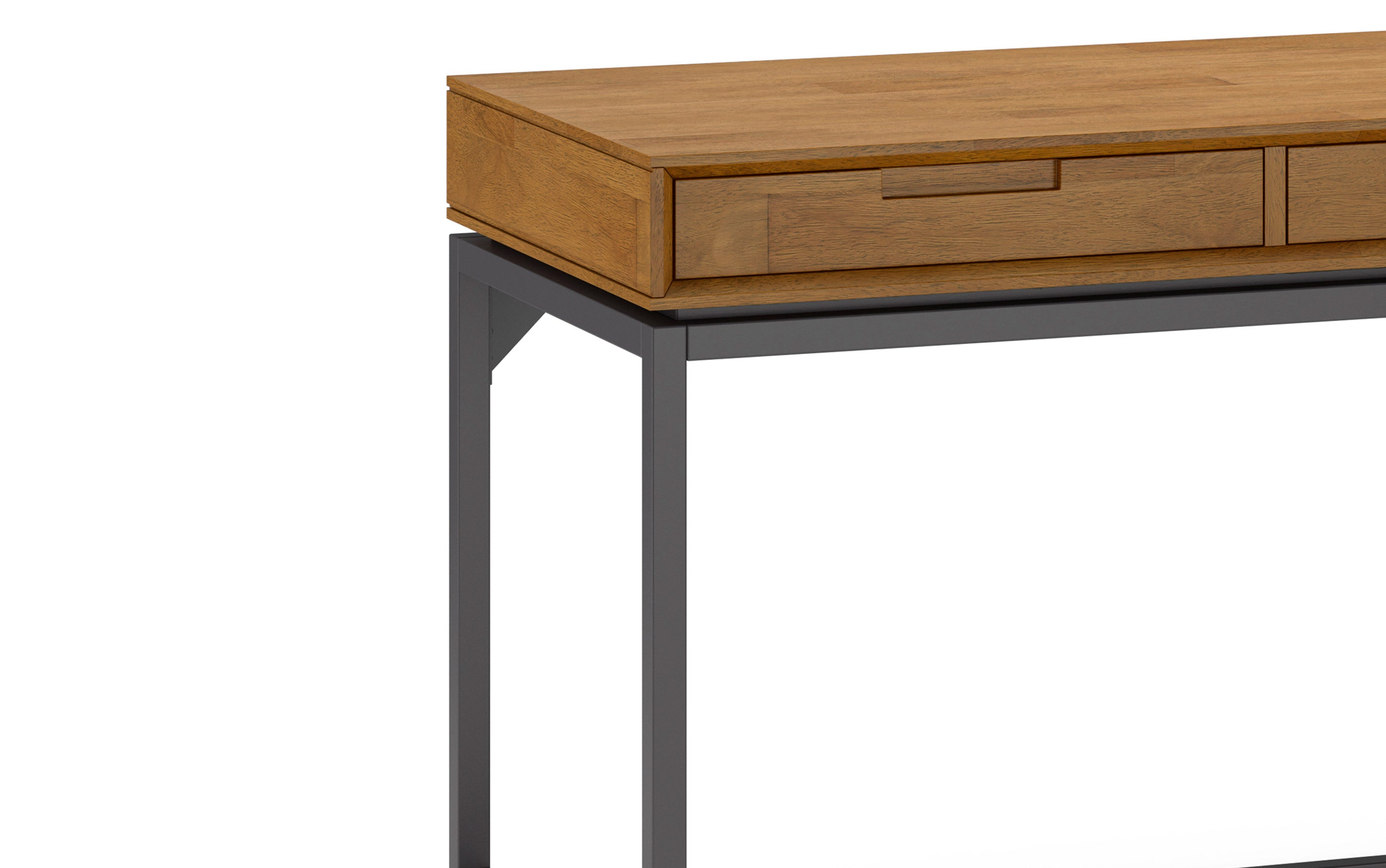 Banting Mid Century Wide Desk in Rubberwood
