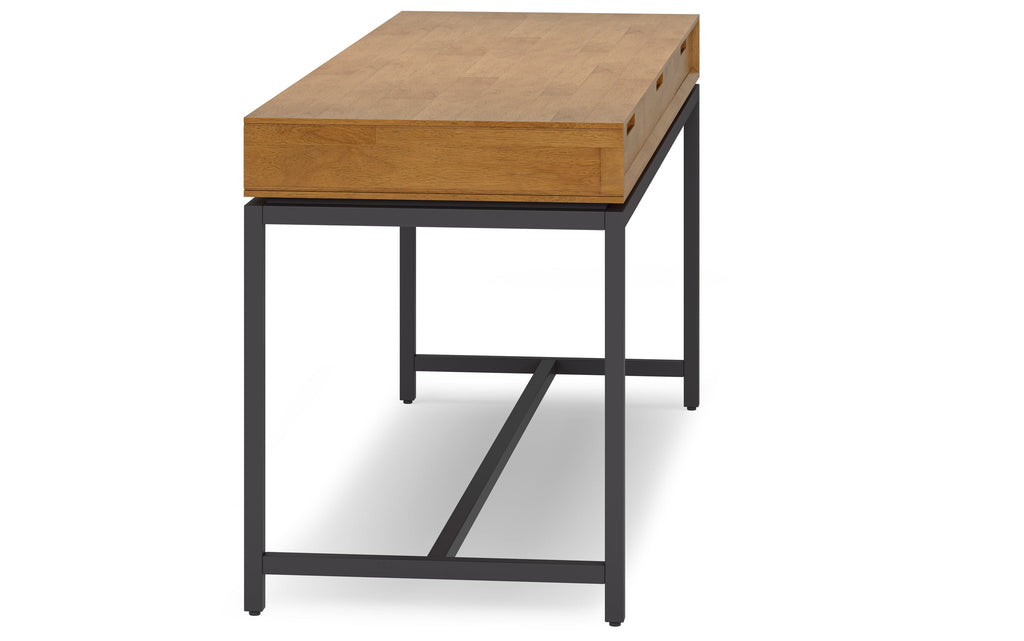 Banting Mid Century Wide Desk in Rubberwood