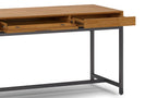 Banting Mid Century Wide Desk in Rubberwood