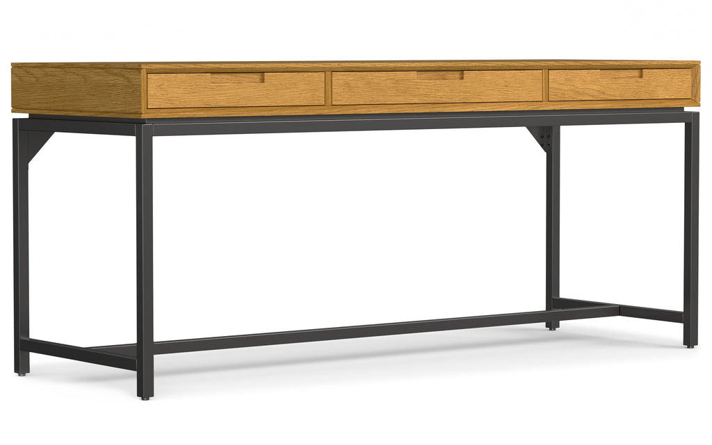 Banting Mid Century Wide Desk in Oak