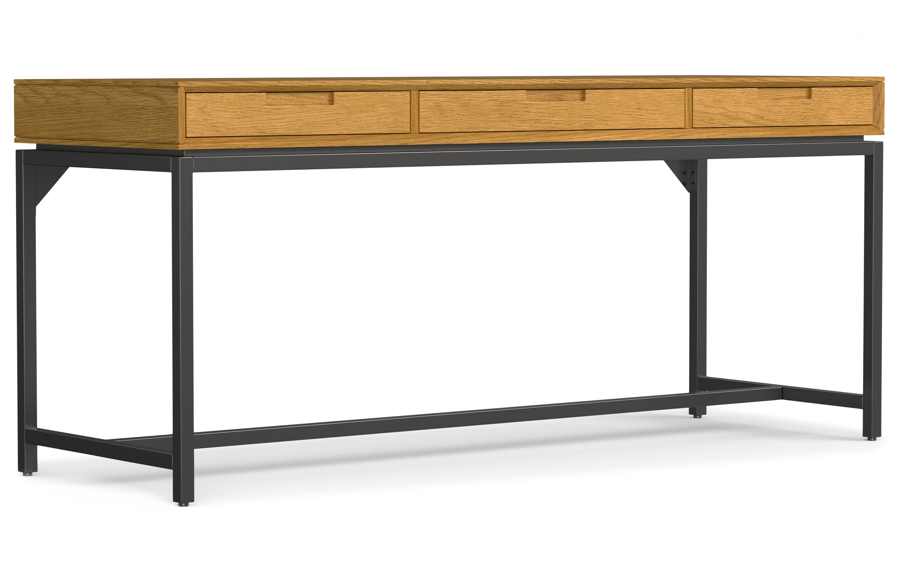 Banting Mid Century Wide Desk in Oak