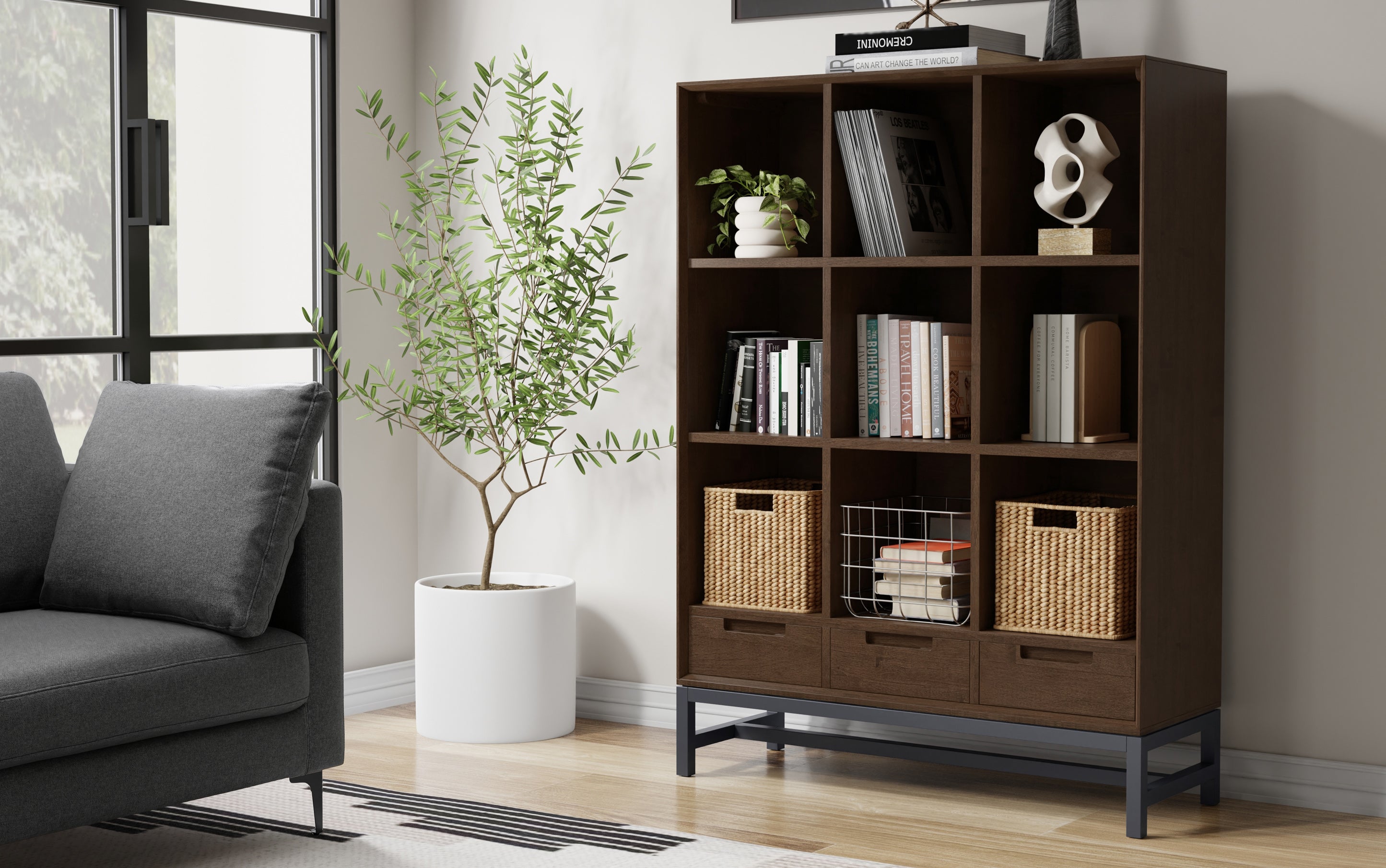 Banting 9 Cube Bookcase with Drawers