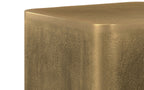 Bassett Cast Aluminum Side Table in Antique Brass