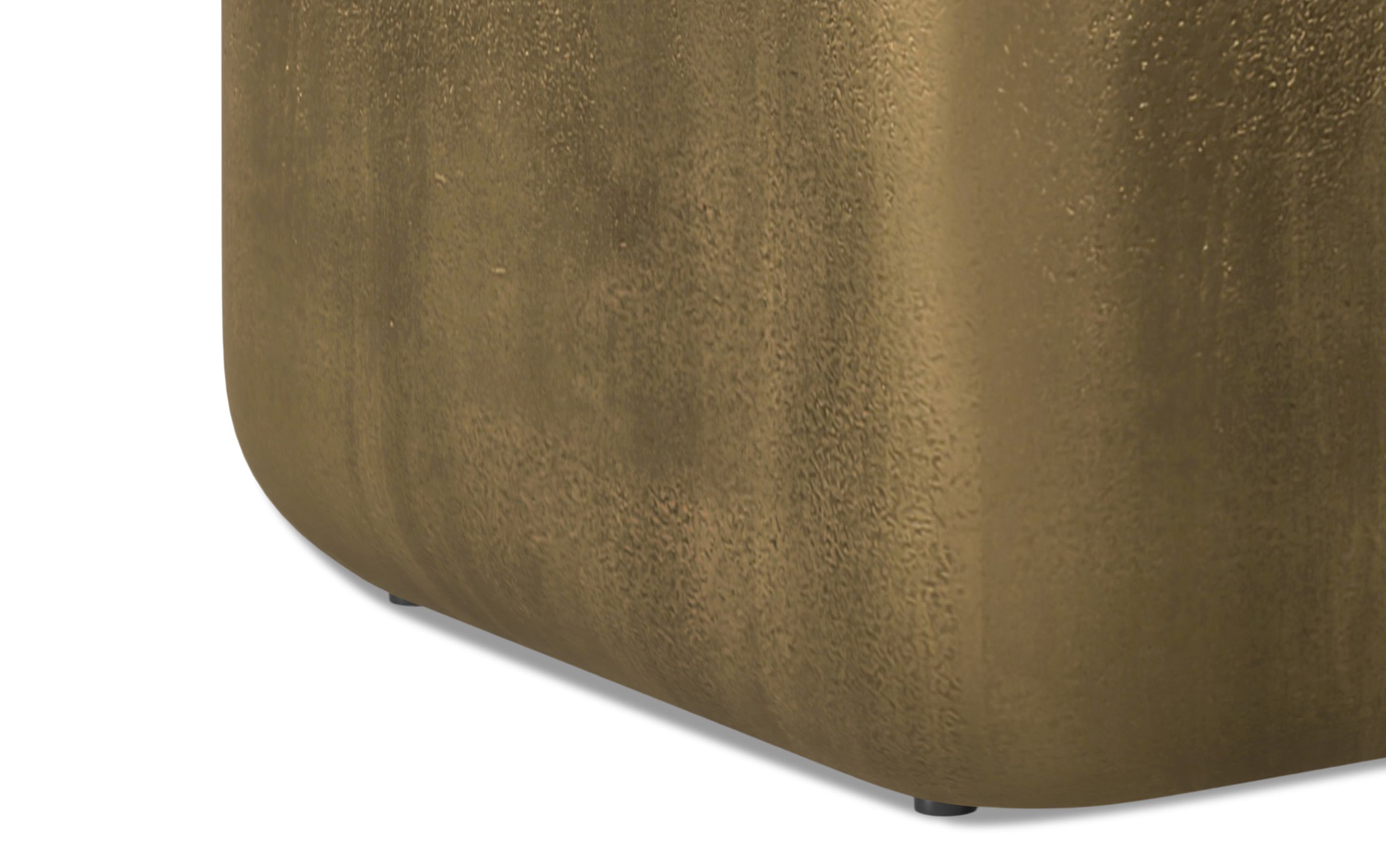 Bassett Cast Aluminum Side Table in Antique Brass