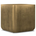 Bassett Cast Aluminum Side Table in Antique Brass