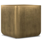 Bassett Cast Aluminum Side Table in Antique Brass