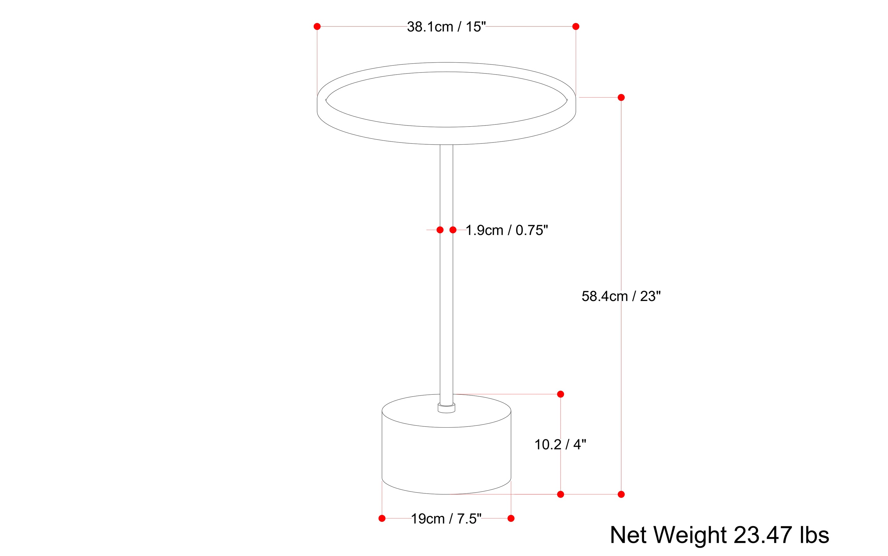 Becker Side Table in Acacia