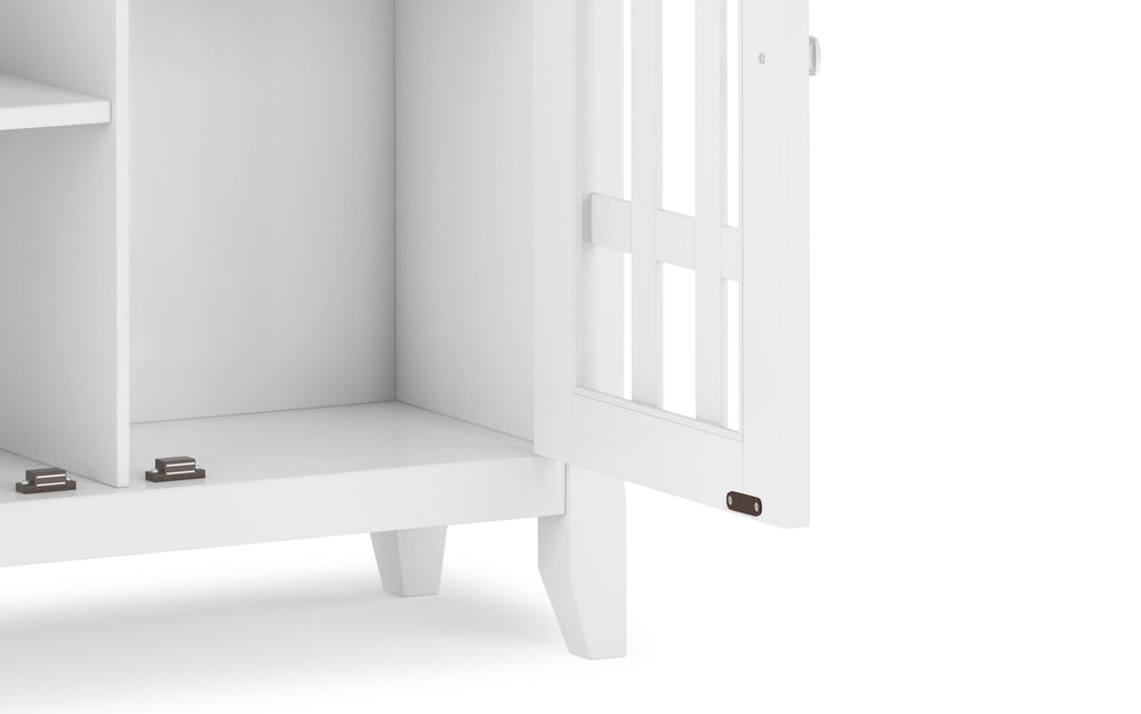 Bedford Low Storage Media Cabinet in White